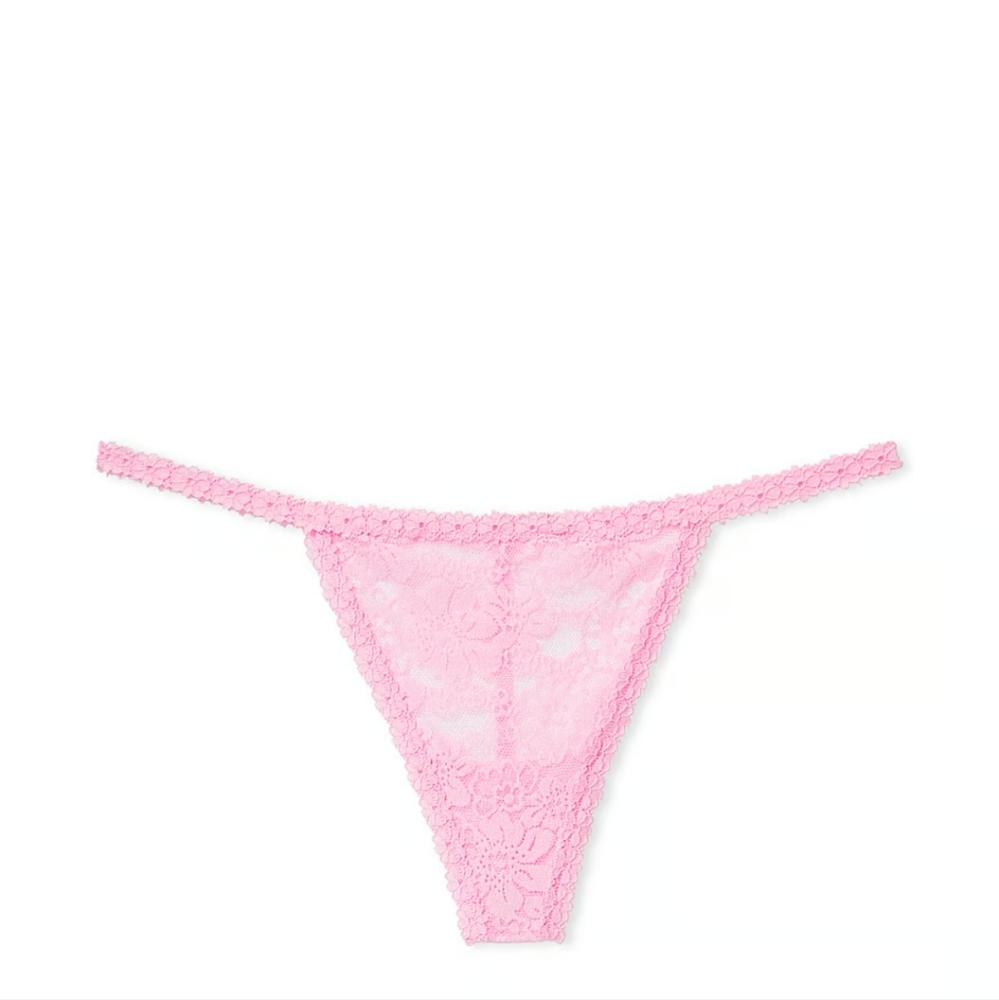 Victoria's Secret WINK v-string panty XS Pink Bubble new